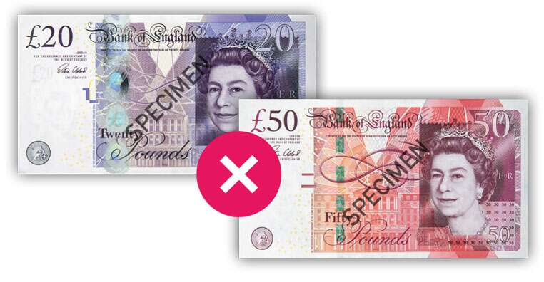 JUST 8 DAYS LEFT TO DEPOSIT PAPER £20 AND £50 NOTES