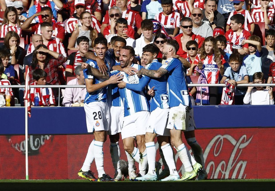 TEN-MAN ESPANYOL HOLD MISFIRING ATLETICO MADRID TO 1-1 DRAW