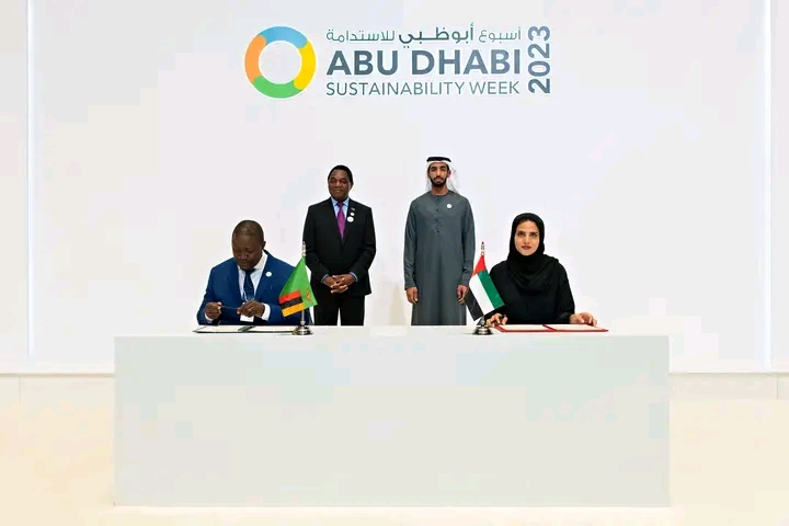 Zambia signs MOU and JDA with United Arab Emirates aimed at facilitating massive investment in renewable energy