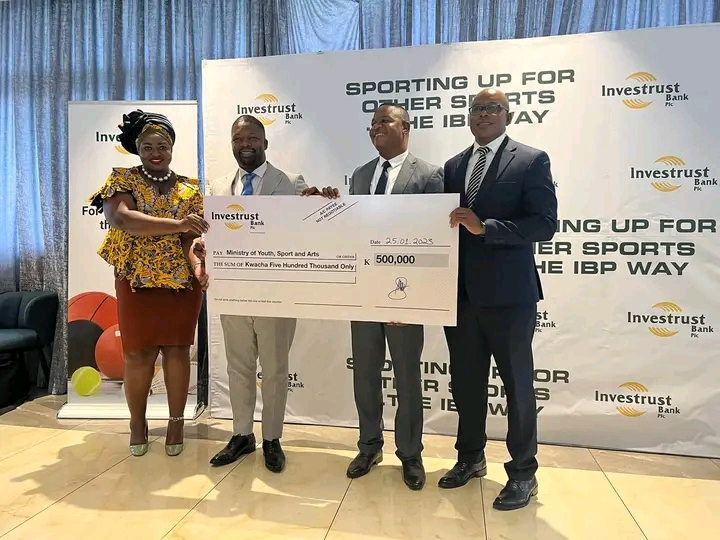 Investrust Bank PLC donates K500, 000 towards women sports development