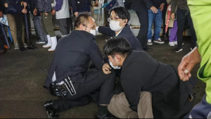 Japan PM Fumio Kishida evacuated after what appears to be smoke bomb thrown