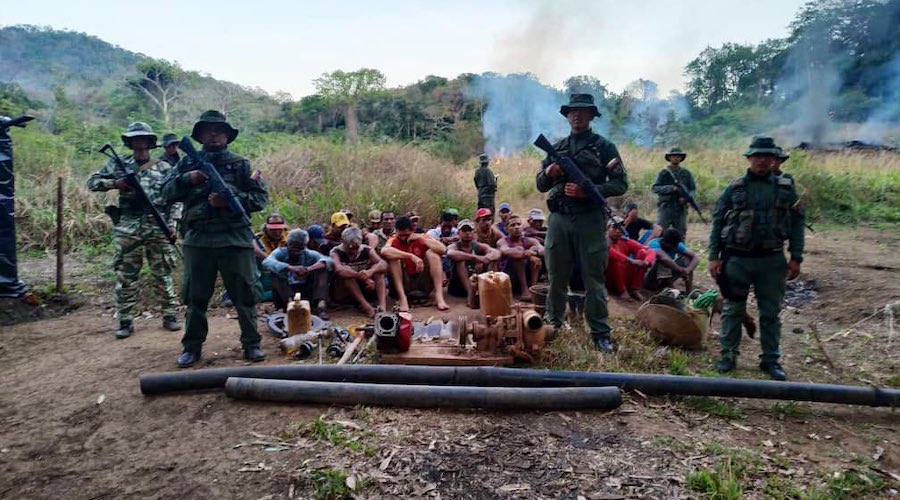 Venezuelan military destroys illegal mining operation in the Amazon