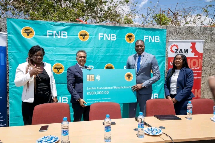 FNB Zambia disbursed over K200 million loans in 16 months to SMEs…As ZAM Partners with the bank for the Manufacturers Month.