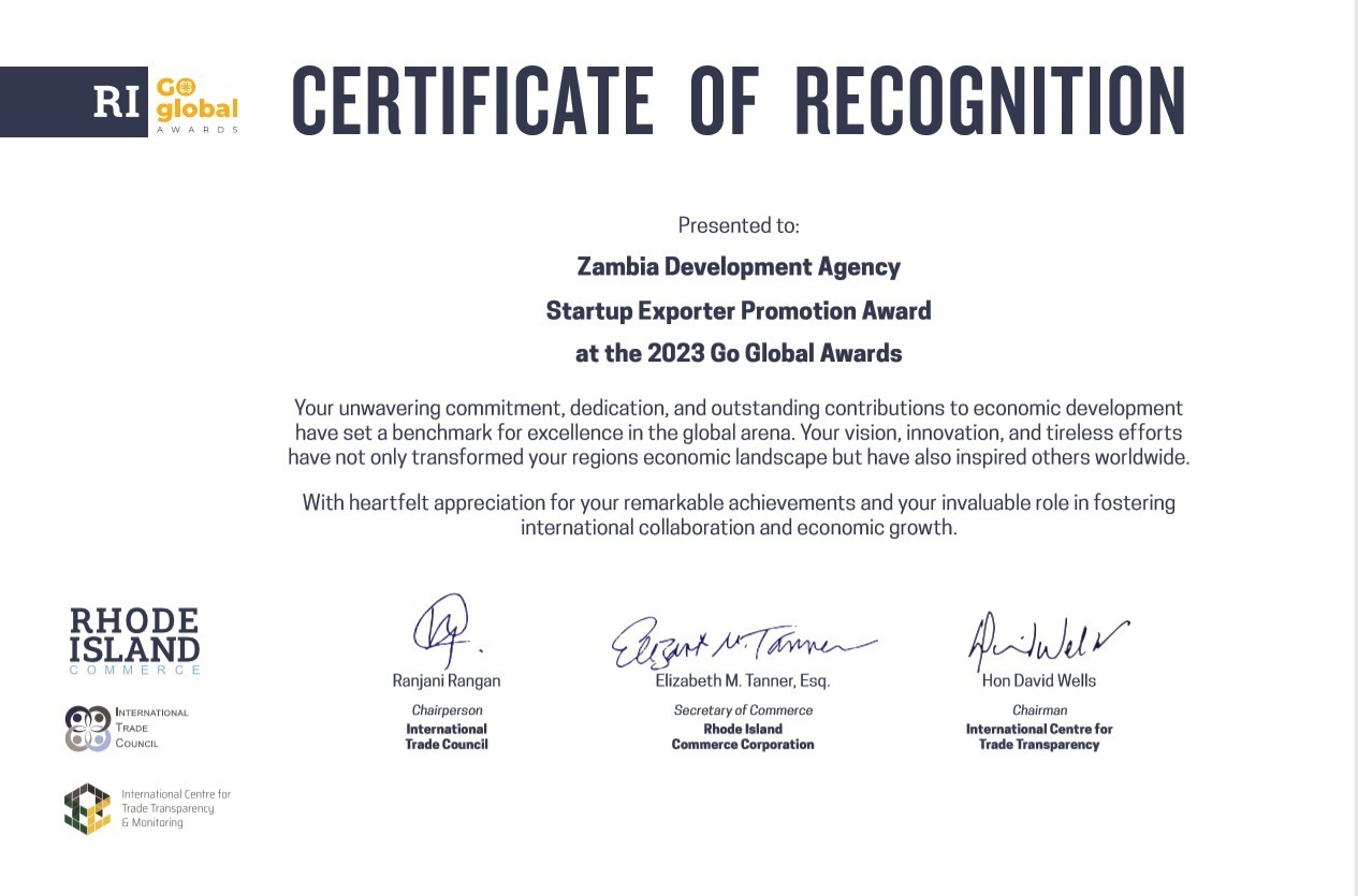 ZDA scoops Go Global Award