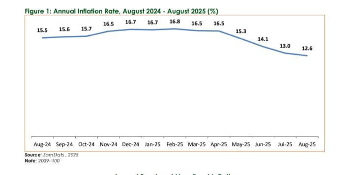 Annual inflation slowdown to 12.6%