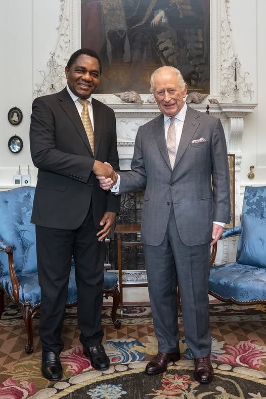 HH Meets King Charles III to Strengthen Zambia–UK Ties
