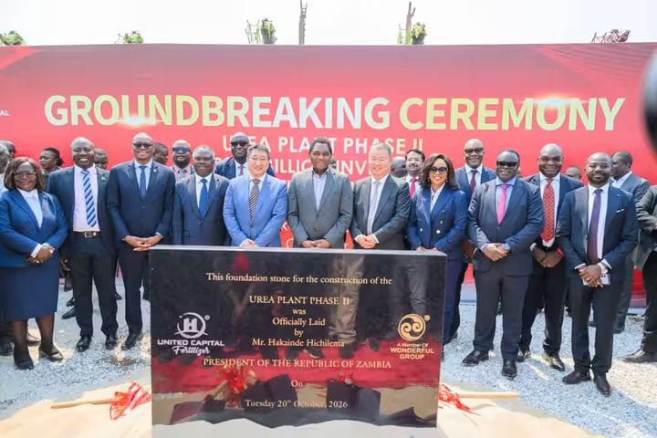 Hichilema breaks ground for US$1.6 billion fertilizer plant expansion in Chilanga